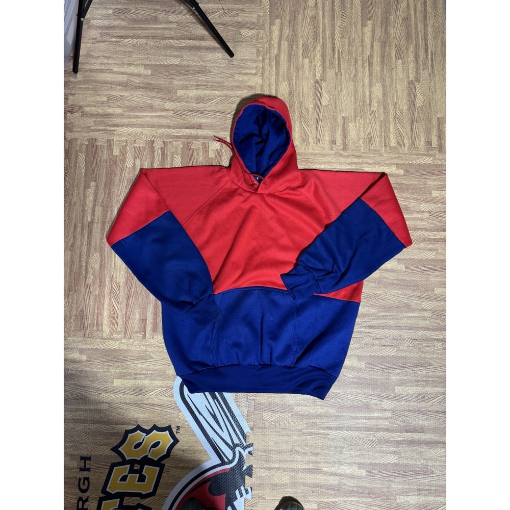 MacGregor Red and Blue Hoodie Men's L